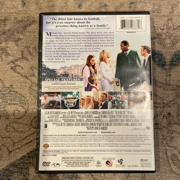 {THE BLIND SIDE} DVD PG-13 Widescreen - Picture 2 of 4